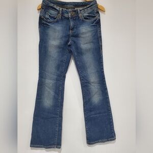 International Concepts Petit Y2K lowrise bootcut/flare jeans medium wash SIZE 2